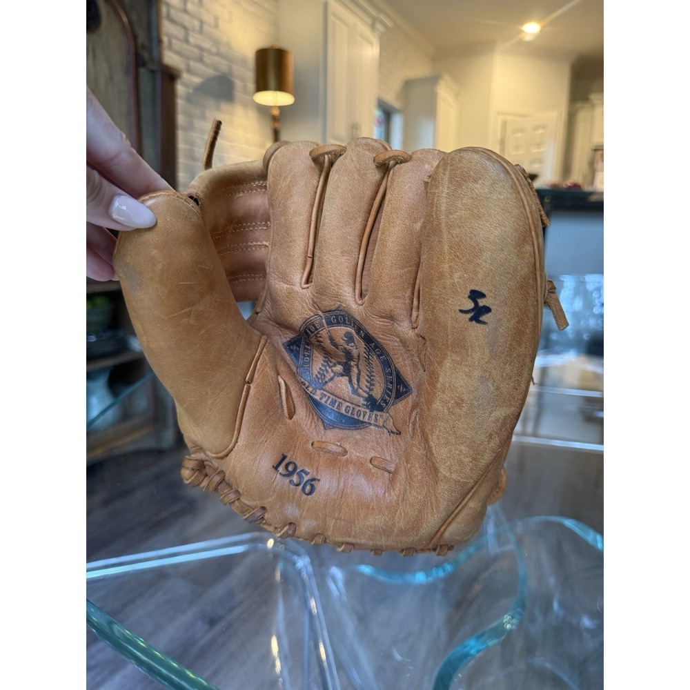Vintage 1956 Shoeless Joe Baseball Glove Leather Left Handed‎ Made In Mexico